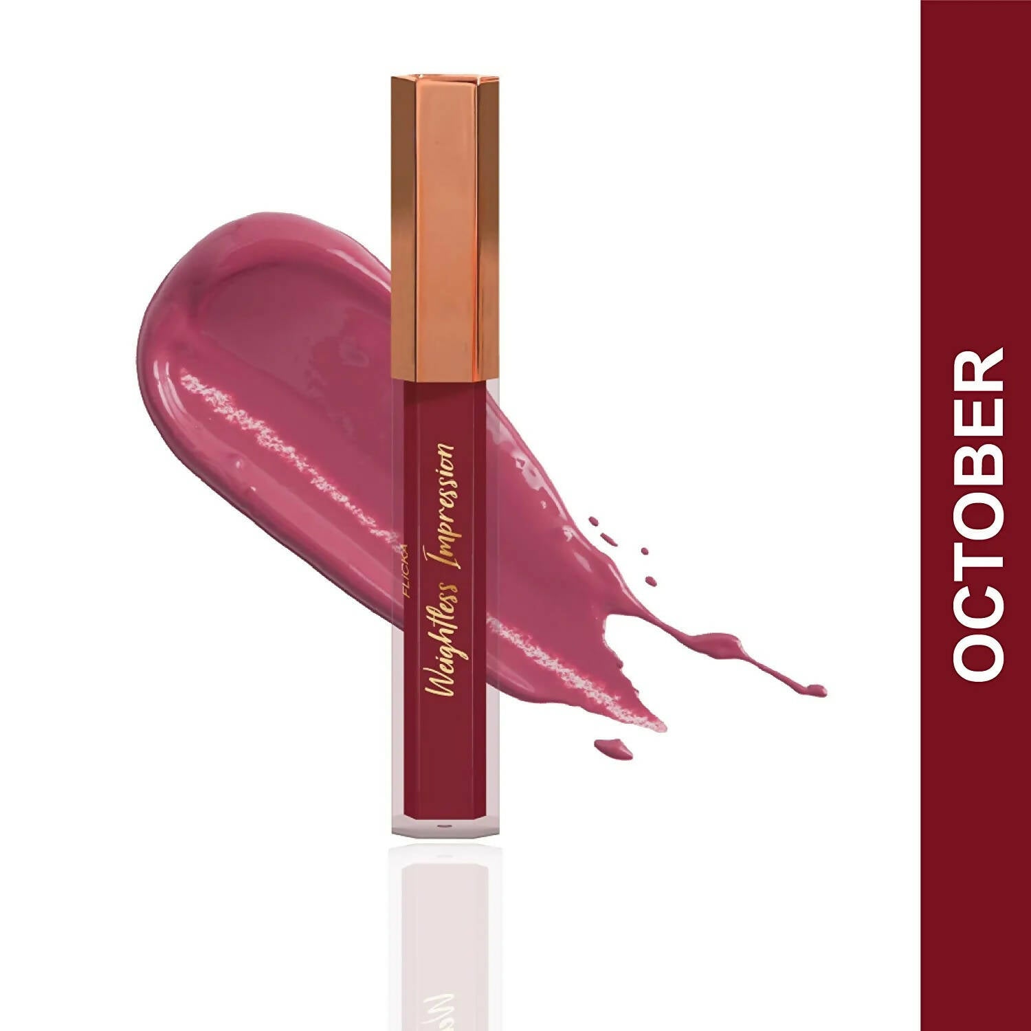 FLiCKA Weightless Impression 10 October - Pink Matte Finish Liquid Lipstick | Grocsy