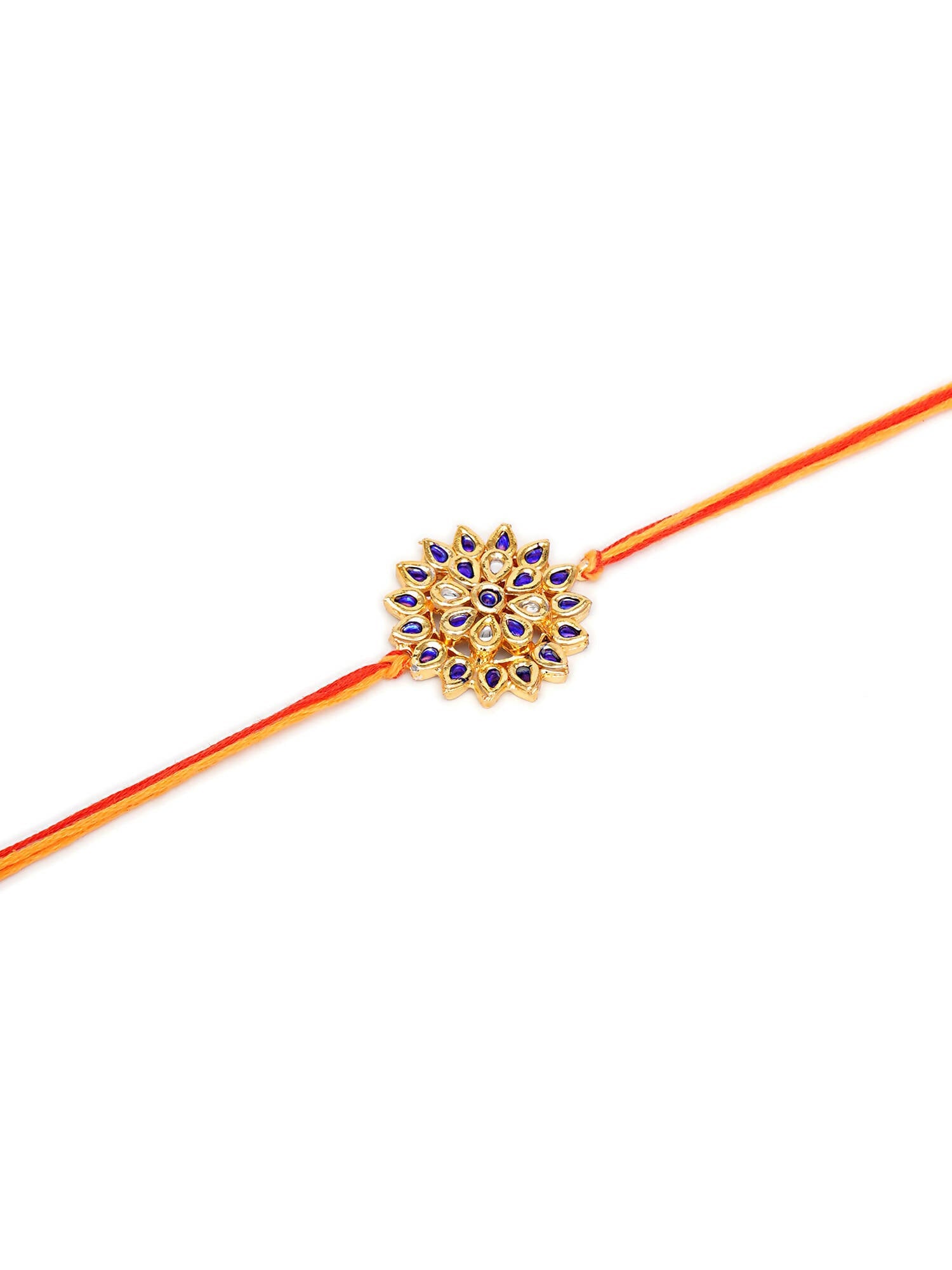 Designer kundan Rakhi - Ruby Raang | Grocsy