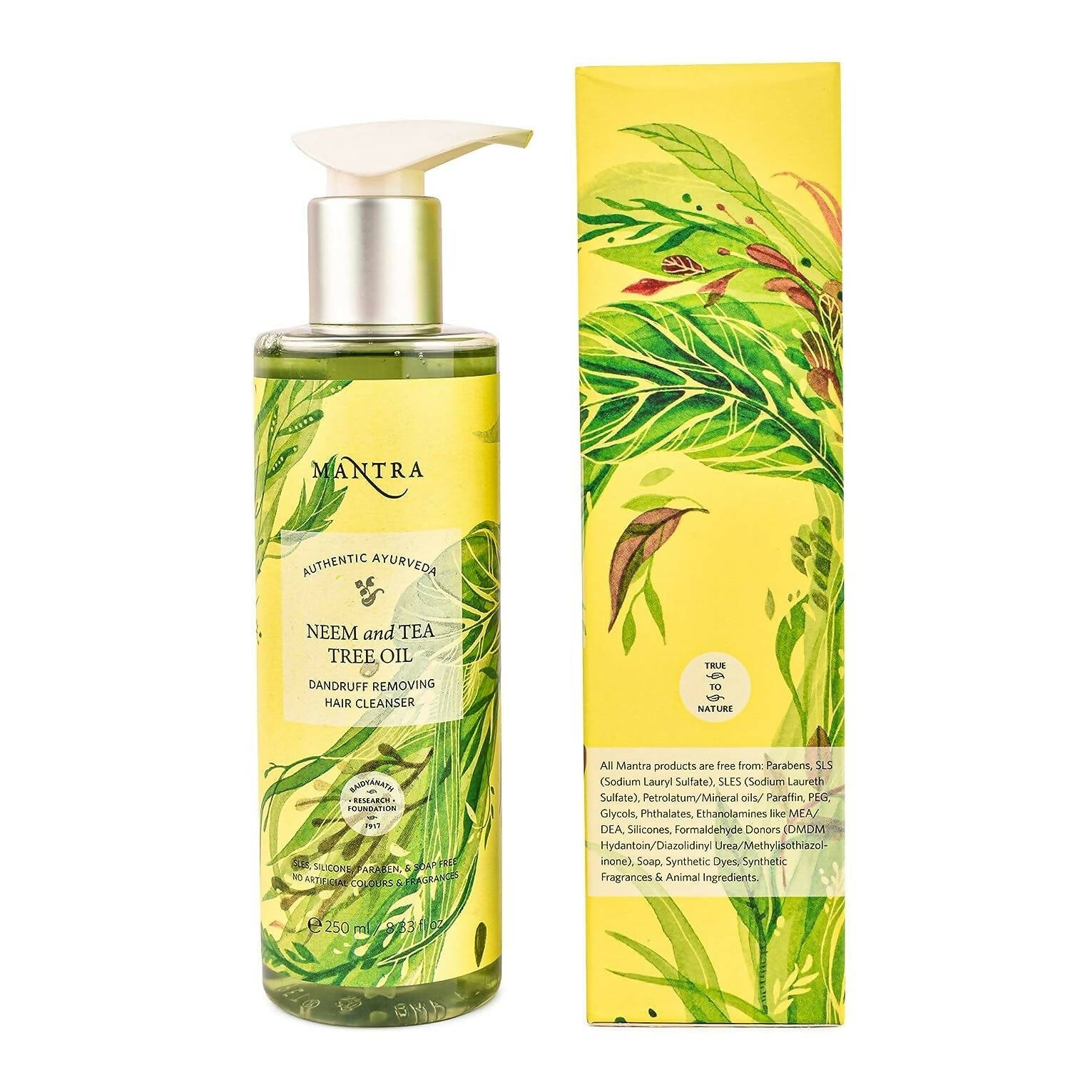 Mantra Herbal Neem and Tea Tree Oil Dandruff Removing Hair Cleanser | Grocsy