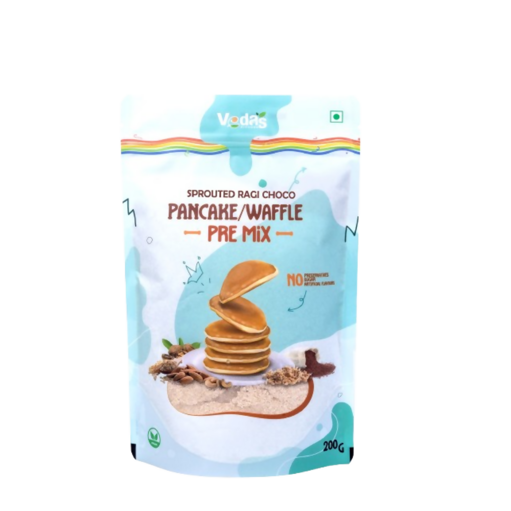 Vedas Kitchen Sprouted Ragi Choco Waffle/Pancake Premix | Grocsy