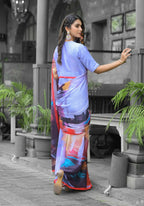 stylish Casual Multi Imported georgette Ready to Wear Fancy Saree - Ashwini | Grocsy
