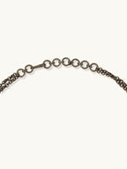 Nuyug Antique Silver Plated Crystal Studded Faux Jade Stones Embellished Necklace Set | Grocsy