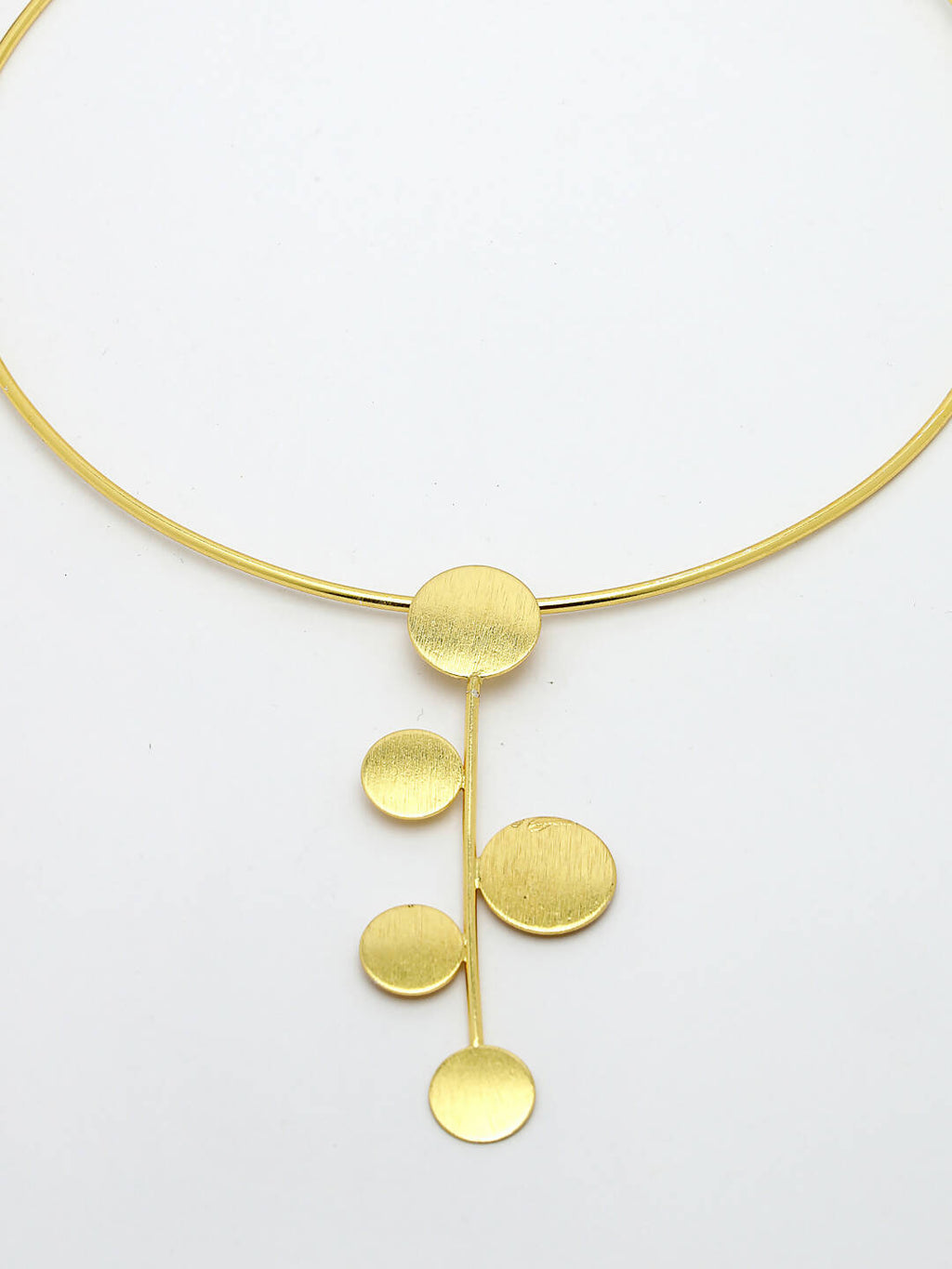 NVR Women Gold-Polished Circular Choker Necklace | Grocsy
