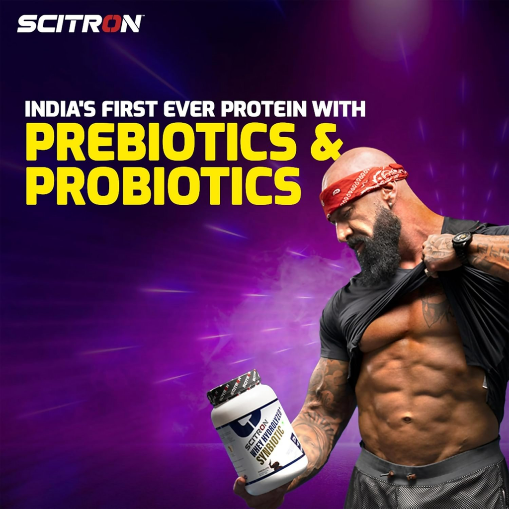 Scitron Whey Hydrolyzed Synbiotic 100% Hydrolyzed Protein Powder Chocolate Flavor | Grocsy