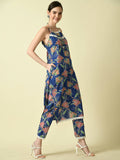 Myshka Women's Blue Straight Printed Kurta | Grocsy