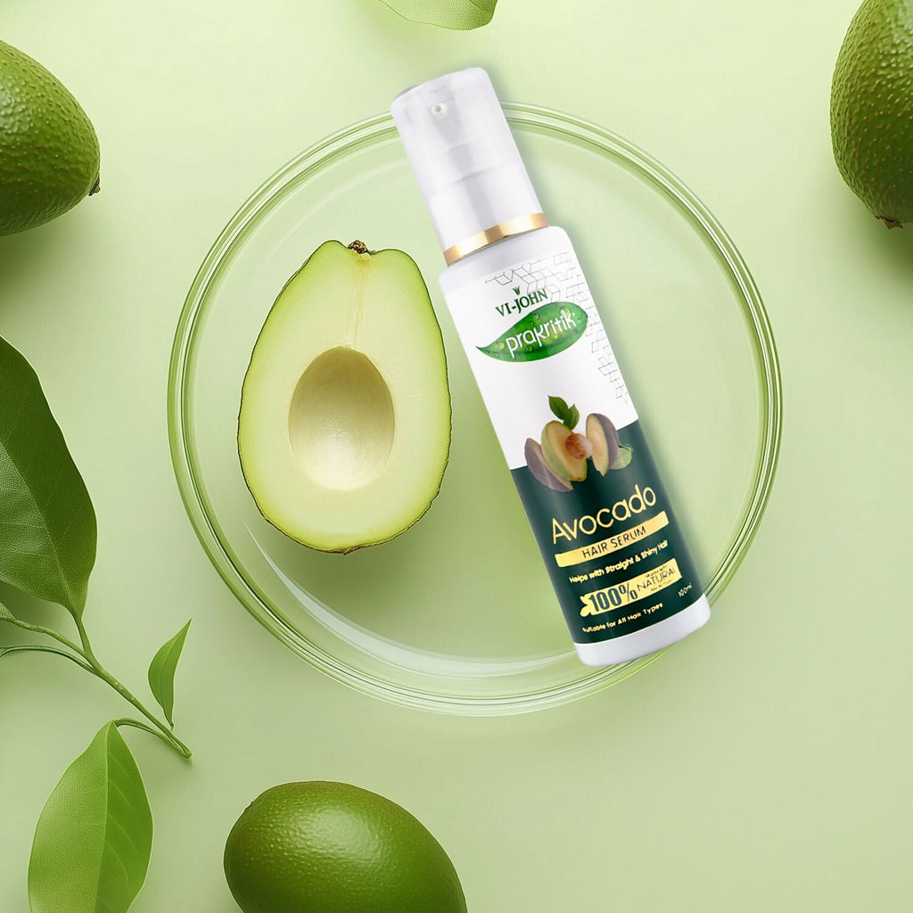 VI-JOHN Prakritik Avocado Hair serum Prevents dryness & Adds shine, 100% Natural Bio-Actives | Grocsy