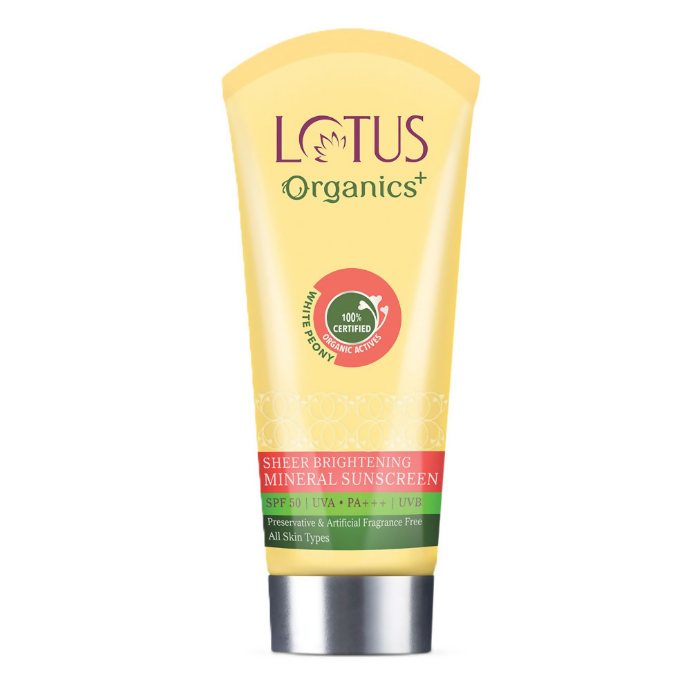 Lotus Organics Sheer Brightening Mineral Sunscreen SPF 50 PA +++ | Grocsy