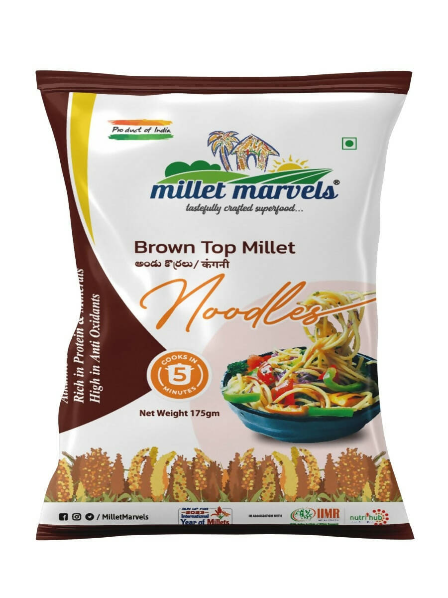 Millet Marvels Brown Top Millet Noodles | Grocsy
