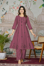 Ethnic Festive Wear Viscose Roman Silk Beet Stitched Pant Pair - Rashmika | Grocsy