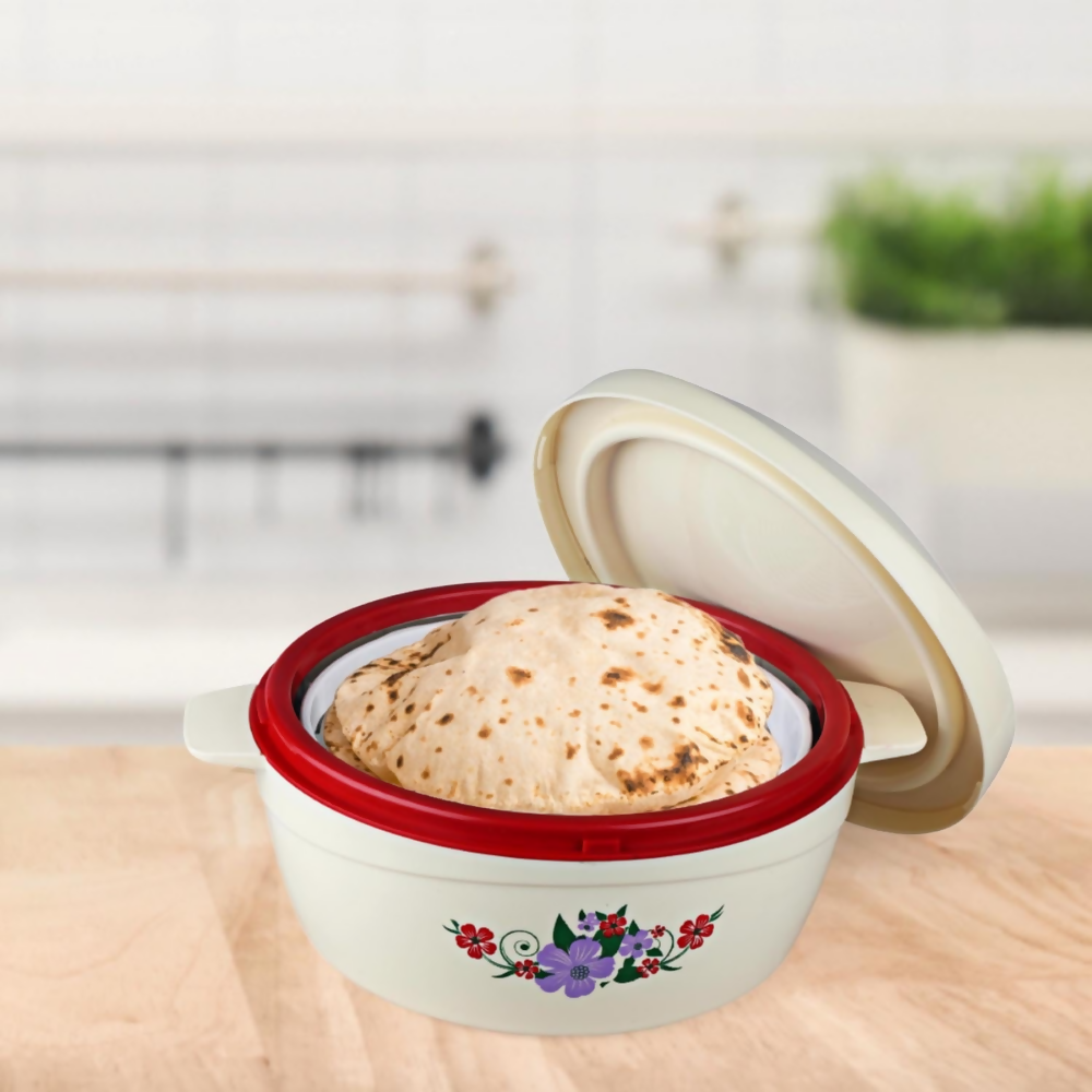Cello Roti Plus Insulated Casserole Hot Pot Box Case with Lid - Red | Grocsy