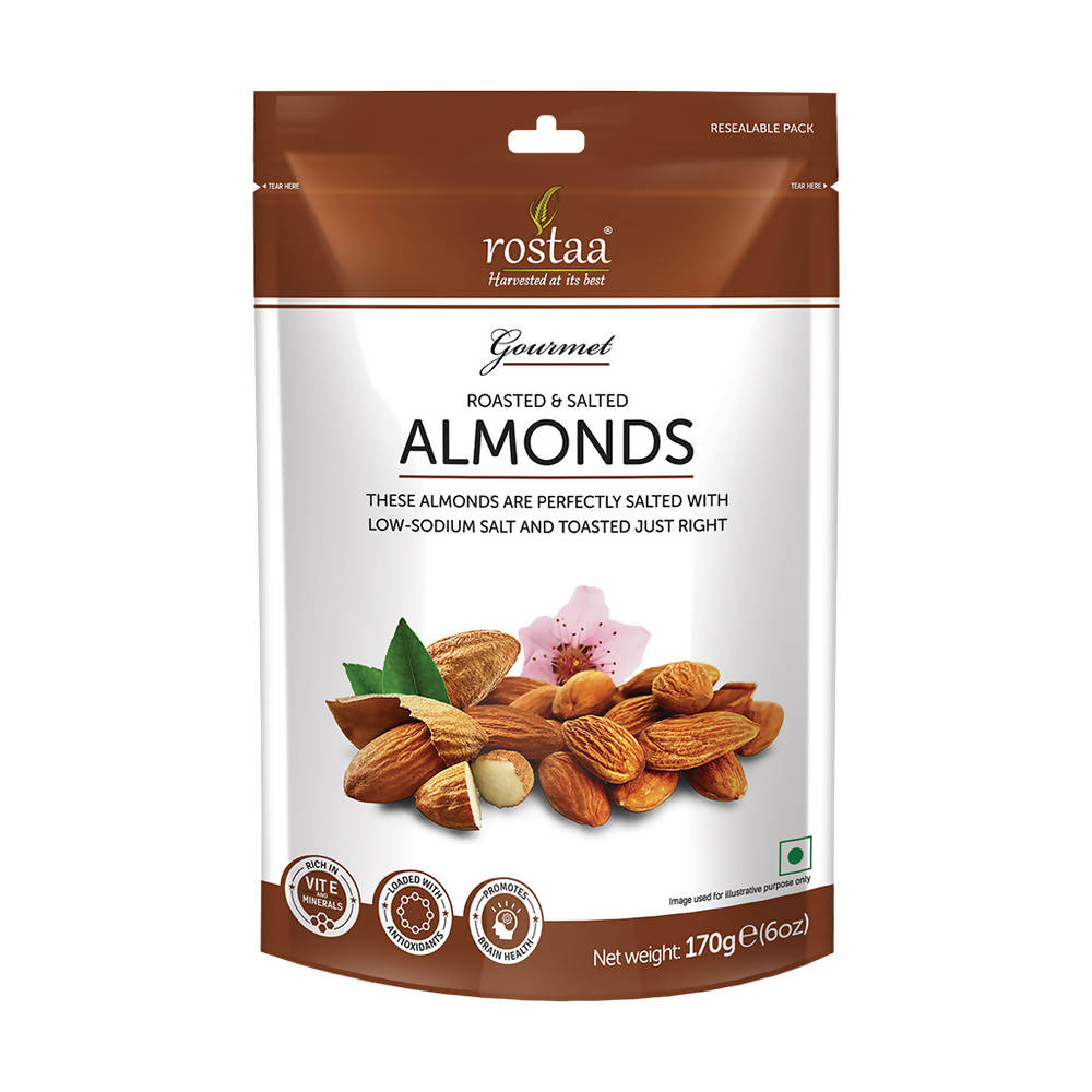 Rostaa Roasted & Salted Almonds | Grocsy