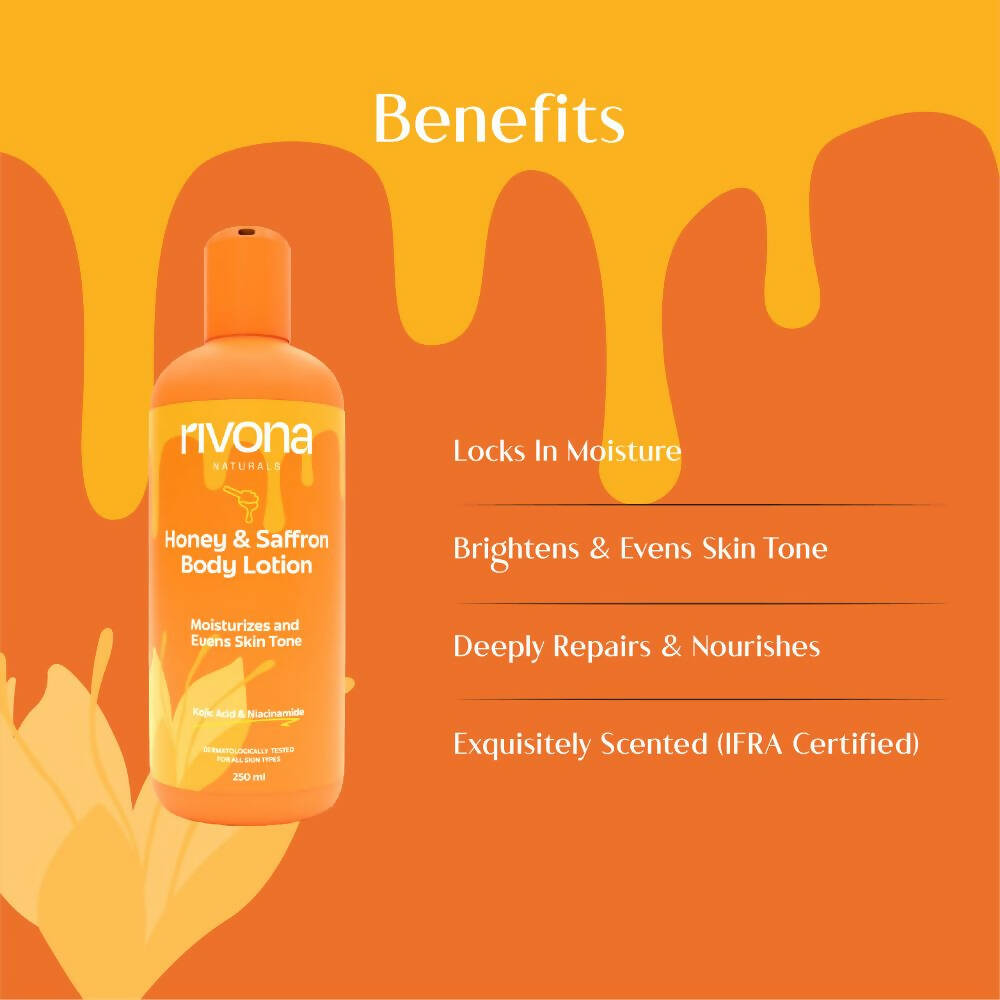 Rivona Naturals Honey & Saffron Lotion | Grocsy