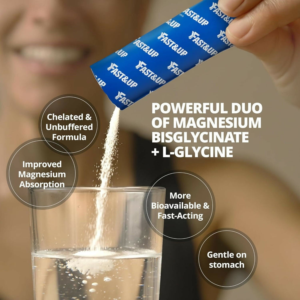 Fast&Up Magnimax - Triple Magnesium Bisglycinate, Citrate, Aspartate - Lime & Lemon Flavour | Grocsy