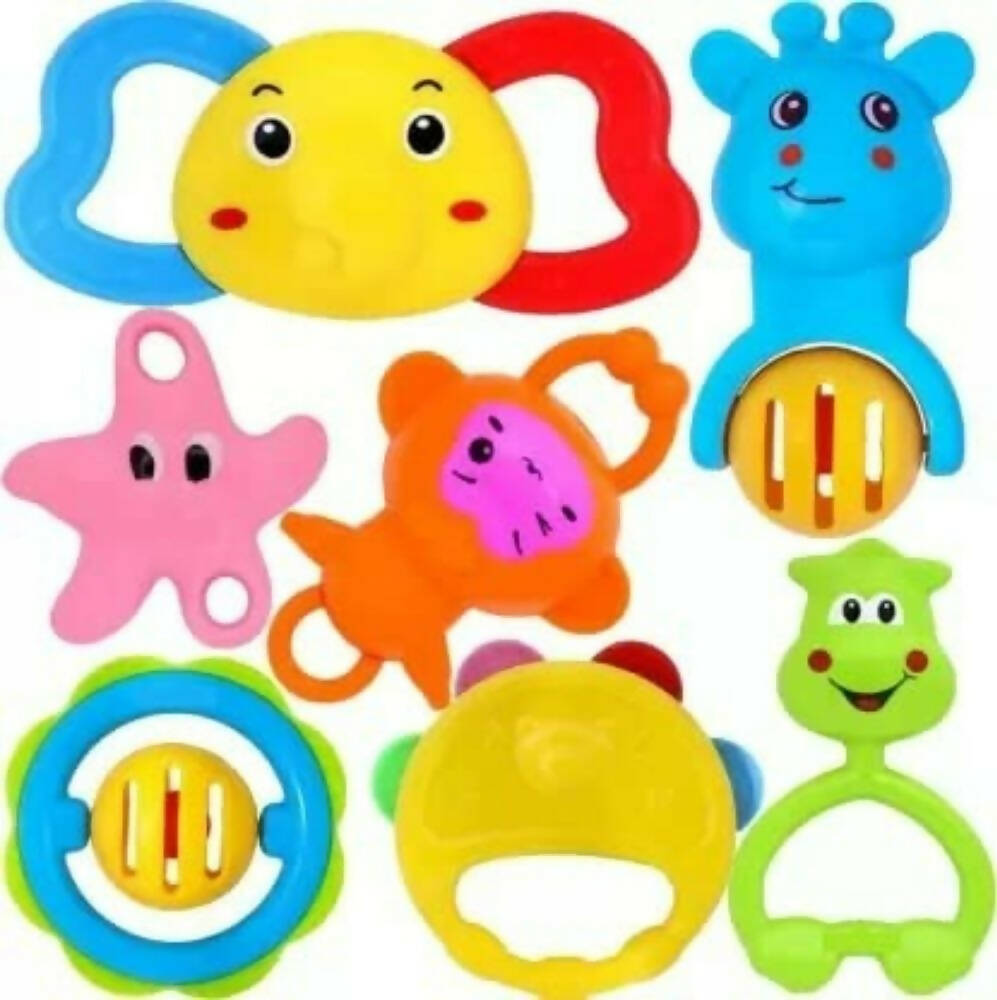 Cable World Colourful Plastic Non Toxic Attractive Rattle Combo | Grocsy