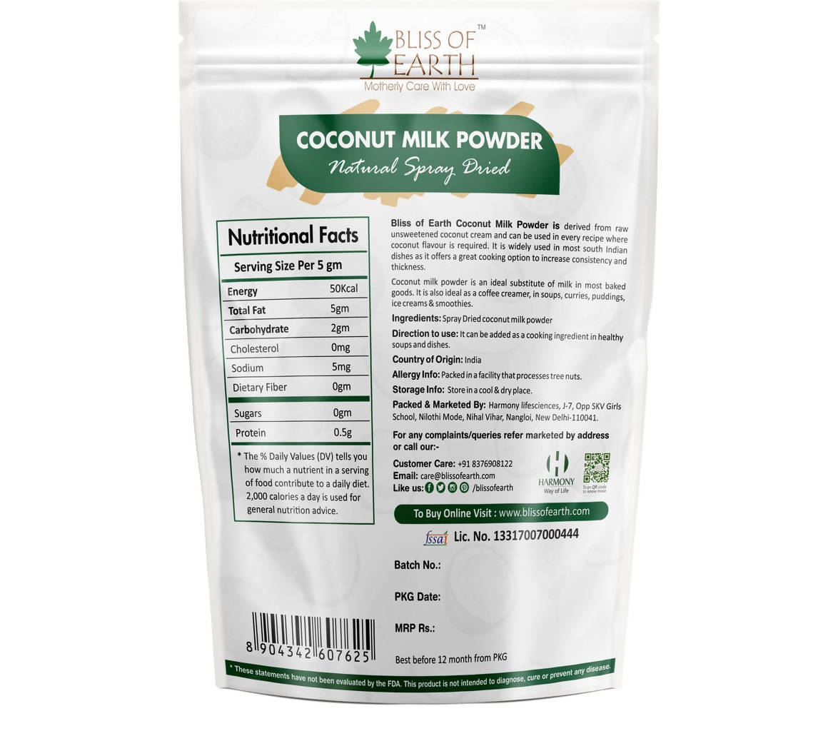 Bliss of Earth Coconut Milk Powder | Grocsy