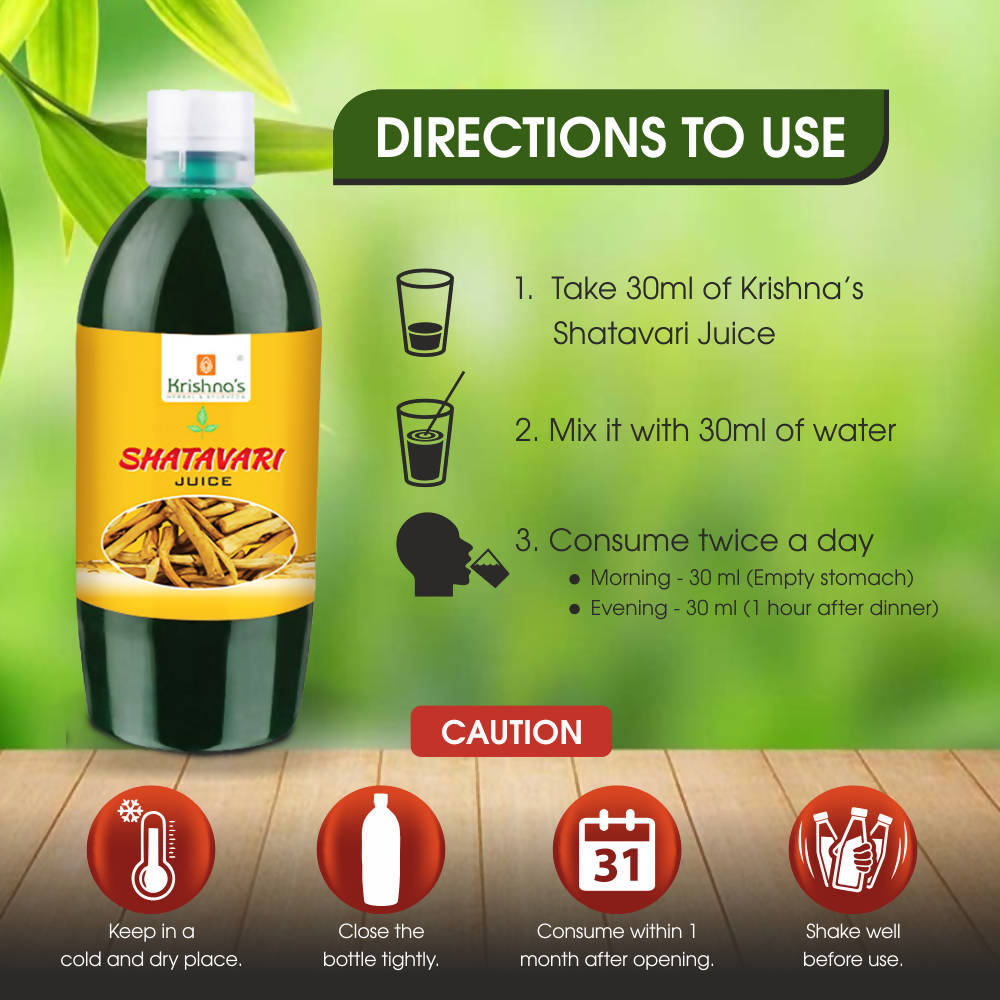 Krishna's Herbal & Ayurveda Shatavari Juice | Grocsy