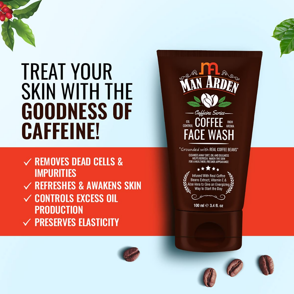 Man Arden Coffee Face Wash - No Parabens, Sulphate, Silicones | Grocsy