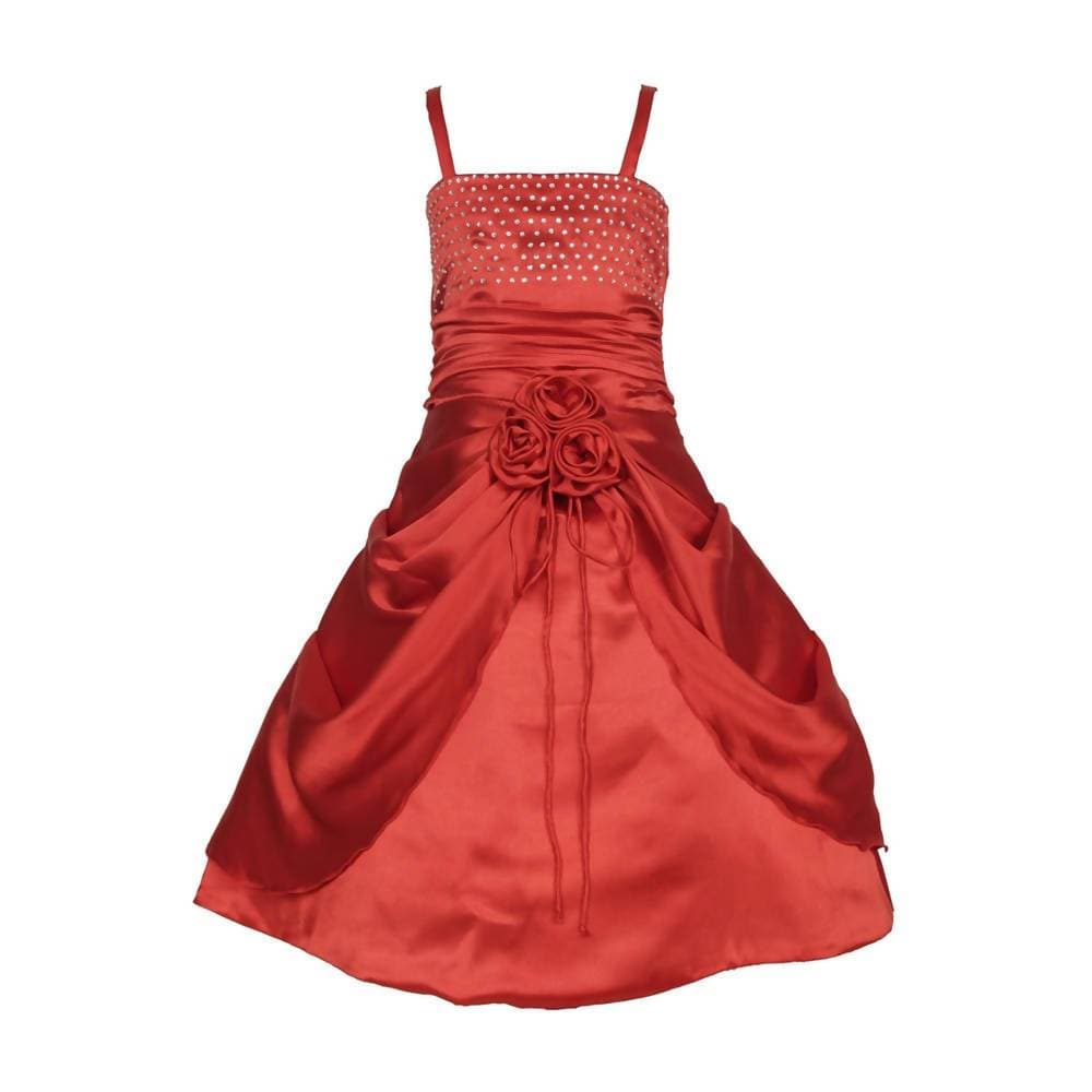 Asmaani Baby Girl's Red Modern Frock (AS-DRESS-22021) | Grocsy