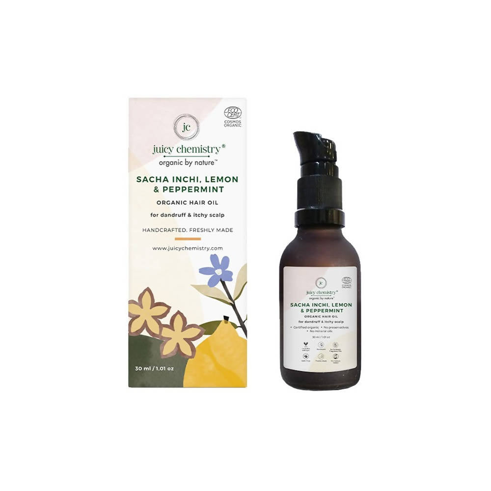 Juicy Chemistry Sacha Inchi, Lemon & Peppermint Organic Hair Serum | Grocsy