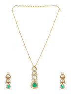 Natural Stones Antique finish Earrings and Necklace set - Ruby Raang | Grocsy
