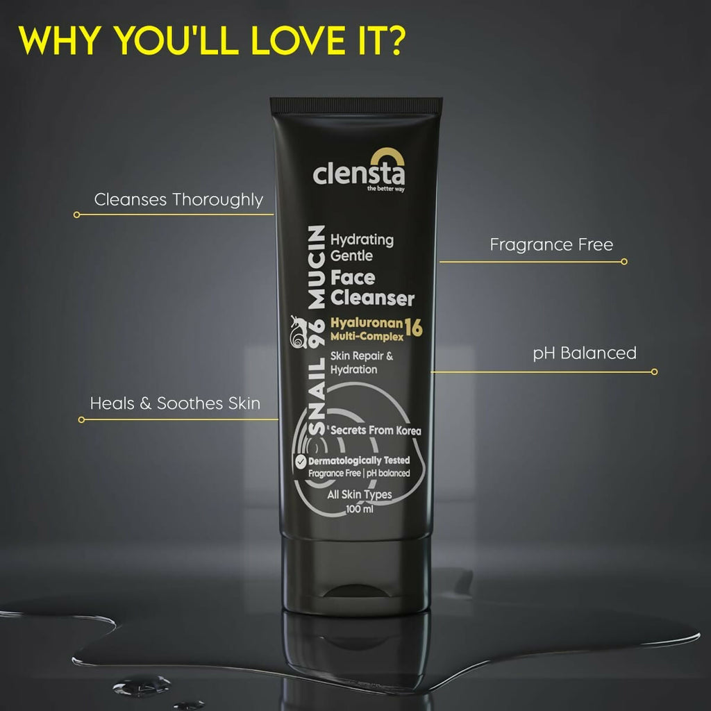 Clensta Snail 96 Mucin Skin Repair Gentle Face Cleanser | Grocsy
