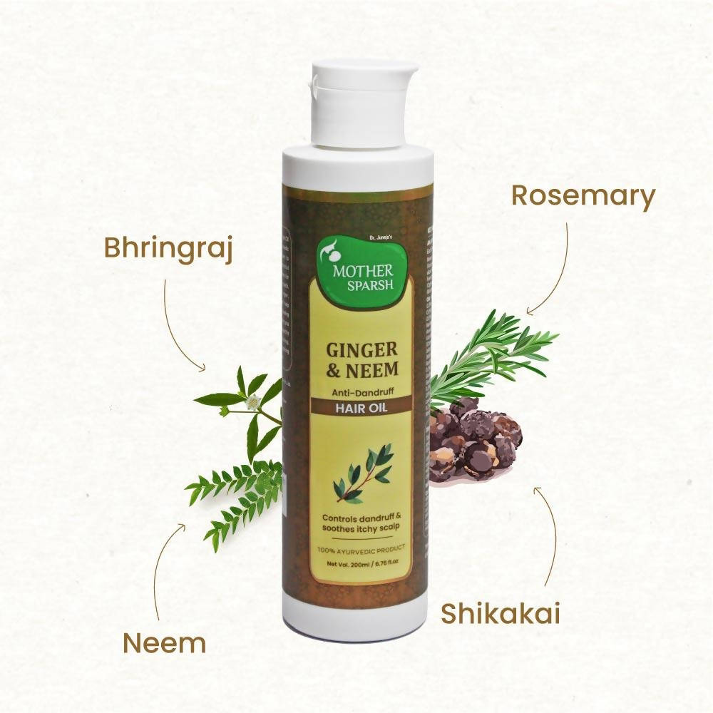 Mother Sparsh Ginger & Neem Anti-Dandruff Hair Oil | Grocsy