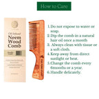 The Pure Story Oil Infused Neem Wood Handle Comb | Grocsy