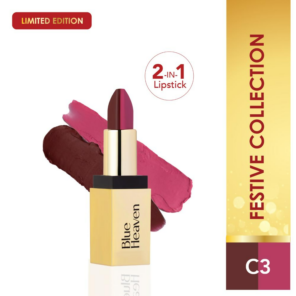 Blue Heaven 2-In-1 Dual Shade Lipstick - C3 | Grocsy
