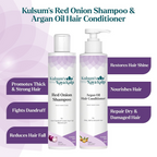 Kulsum's Kaya Kalp Red Onion Shampoo & Argan Oil Hair Conditioner Combo For Anti-Hair Fall, Silky, Soft & Smooth Hair | Grocsy