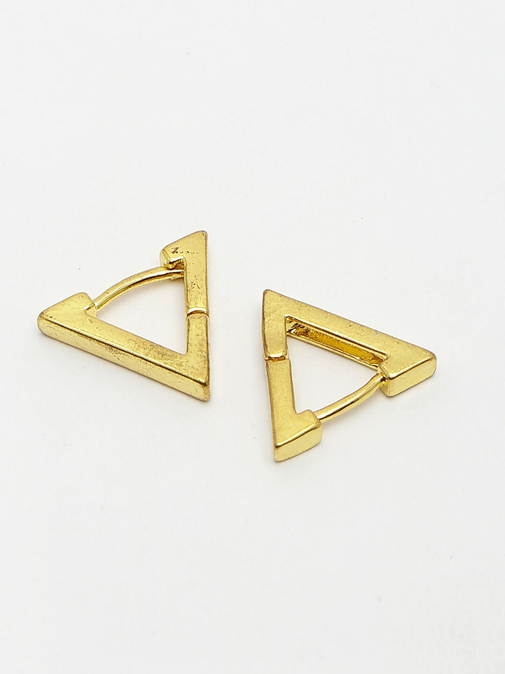 NVR Men's Gold-Polished Geometric Shape Stainless Steel Studs Earring | Grocsy