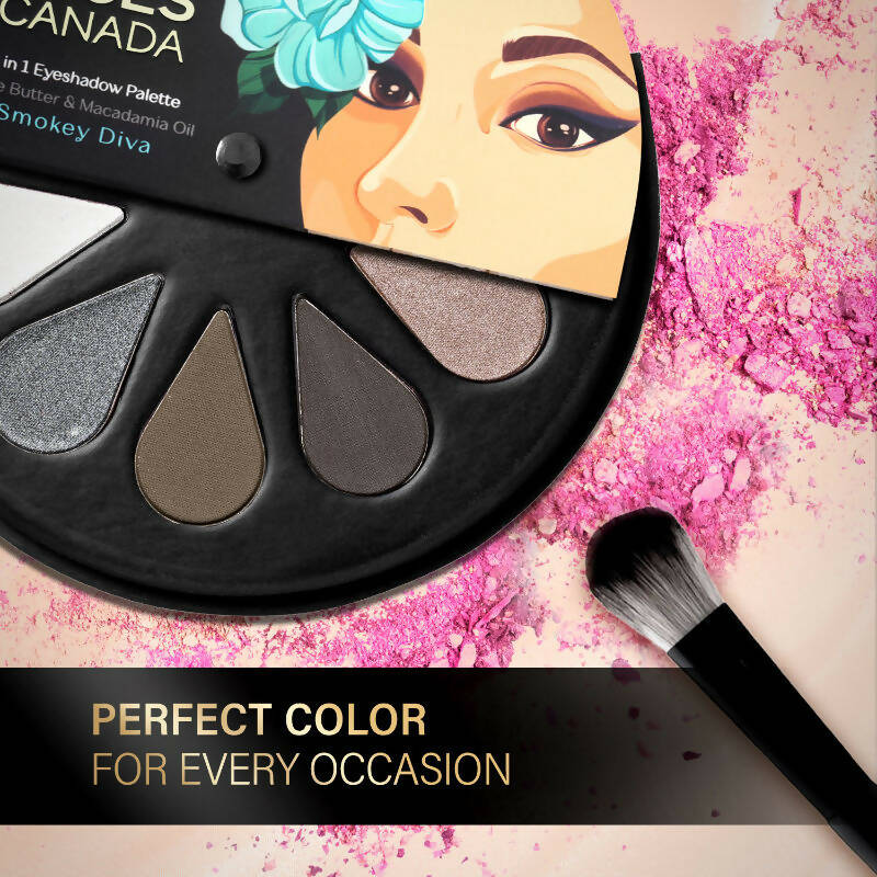 Faces Canada 6 In 1 Eyeshadow Palette - Smokey Diva | Grocsy