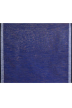 Piyari Fashion Women's Royal Blue Embellished Cotton Blend Zari Border Handloom Saree | Grocsy