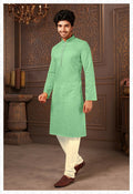 Joban Fashion C.Green Cotton Kurta Pyjama | Grocsy