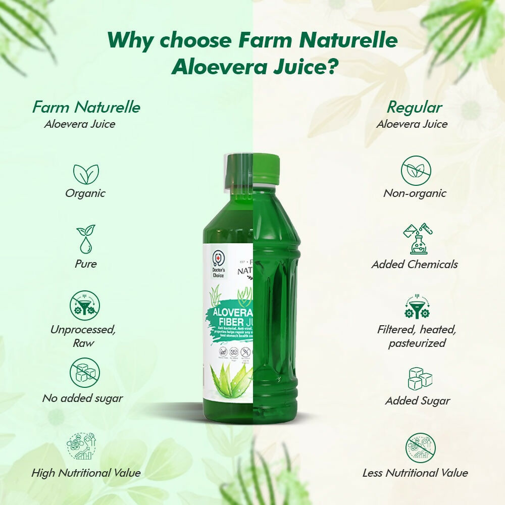 Farm Naturelle Aloe Vera Juice - Revitalize Hair, Skin, and Digestive Health | Grocsy