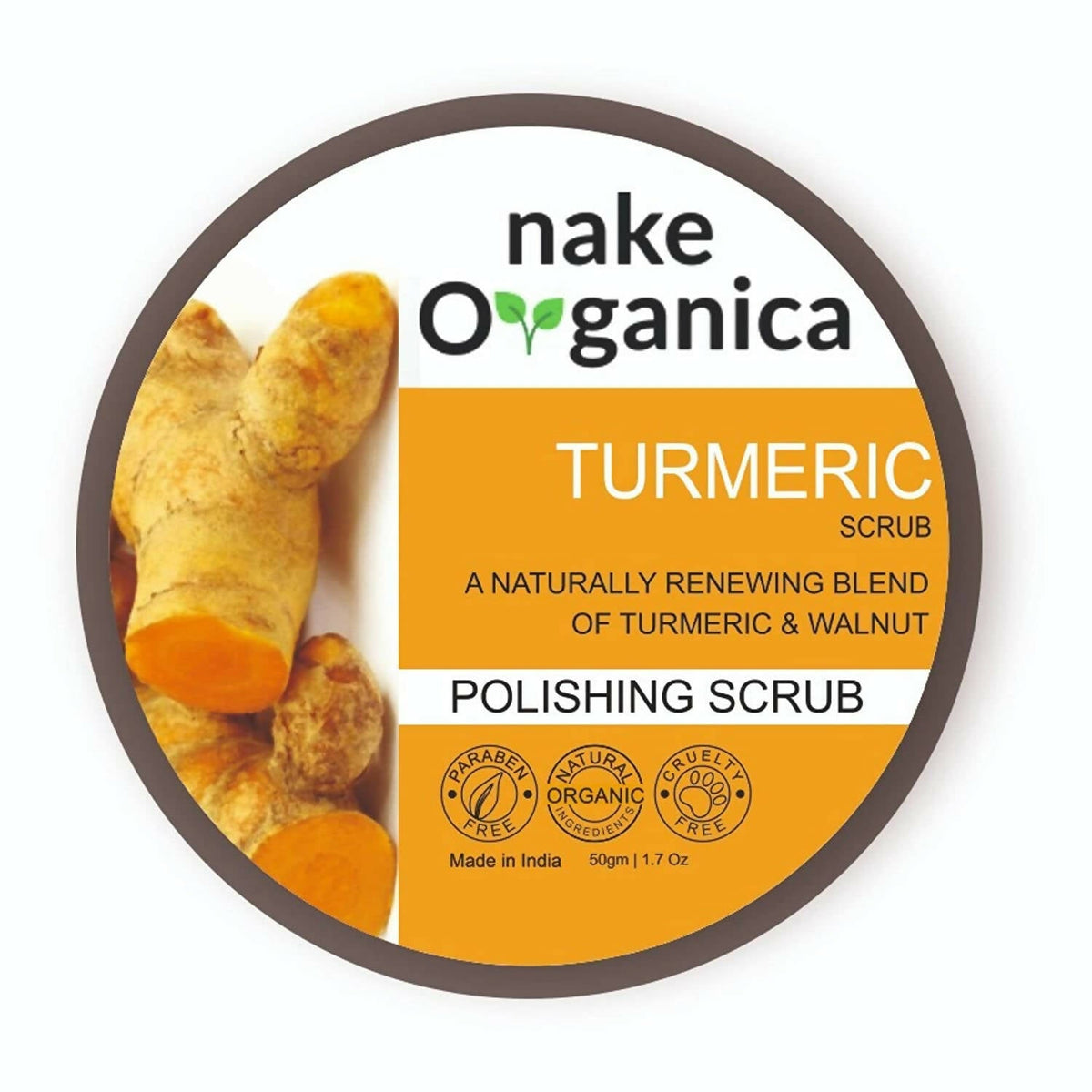Nake Organica Turmeric Polishing Scrub | Grocsy