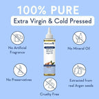 Wishcare Pure & Natural Moroccan Argan Oil & Unrefined Jojoba Oil Combo | Grocsy