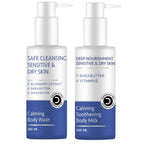 Dermistry Calming Body Wash & Calming Soothening Body Milk Lotion | Grocsy