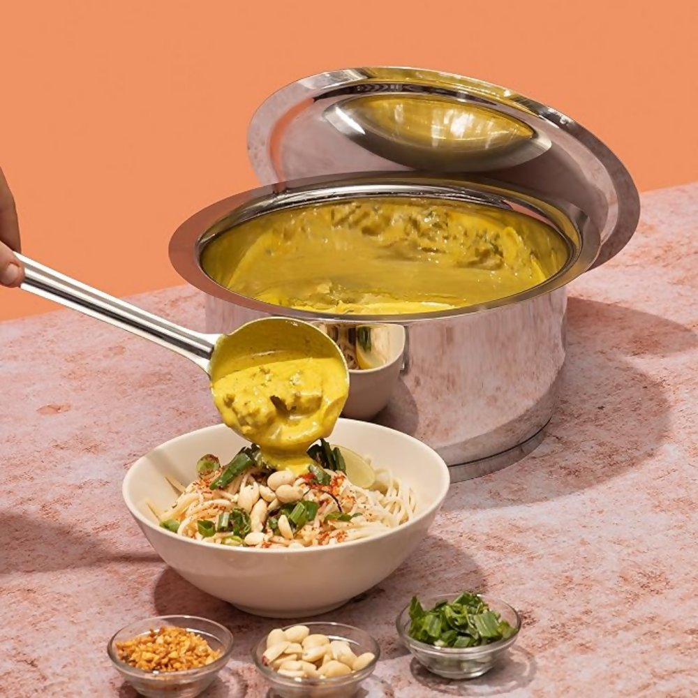 Vinod Stainless Steel 304 Grade Tope/Patila/Topiya with Lid | Grocsy