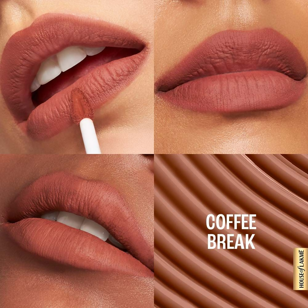 Lakme 9to5 Hya Matte Liquid Lipstick + Hyaluronic Acid - Coffee Break | Grocsy