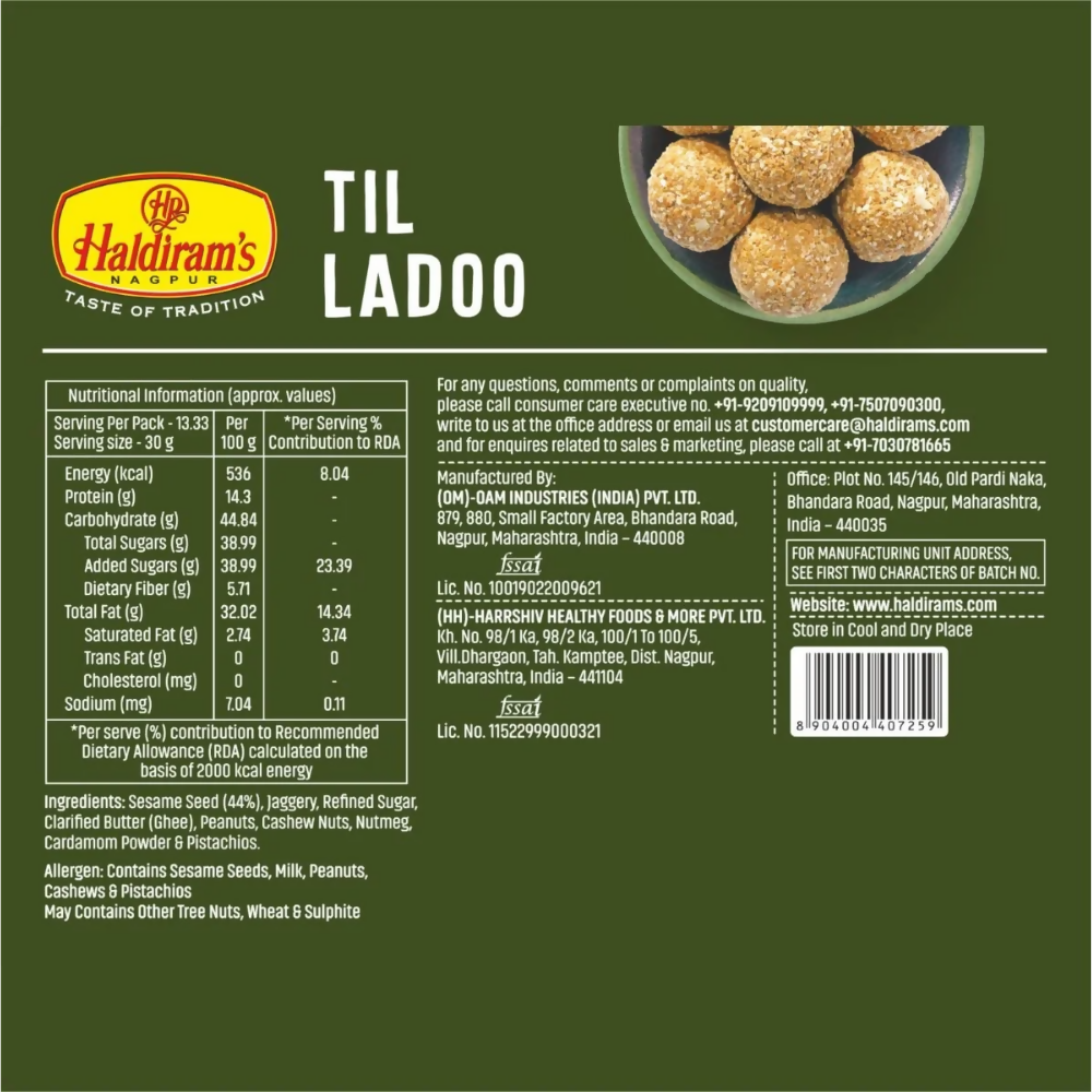 Haldiram's Til Laddu | Grocsy