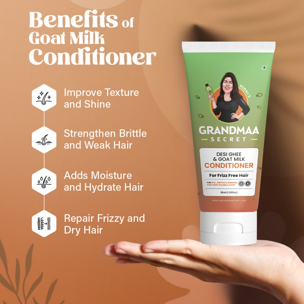 Nidhi's Grandmaa Secret Desi Ghee and Goat Milk Conditioner | Grocsy
