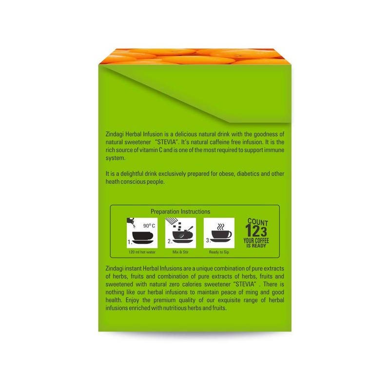 Zindagi Orange Herbal Infusion Sachets | Grocsy