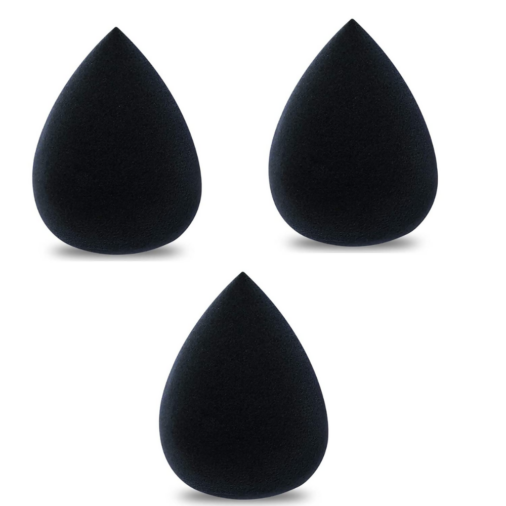Bronson Professional Black Tear Drop Super Soft Microfiber Beauty Blender Sponge, Applicator, Puffs | Grocsy