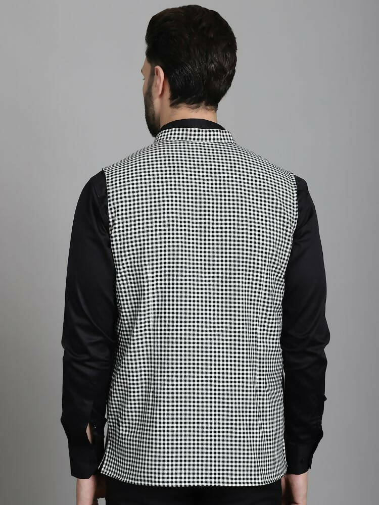 Even Apparels Nehru Jacket With Welt Pockets - Multi | Grocsy