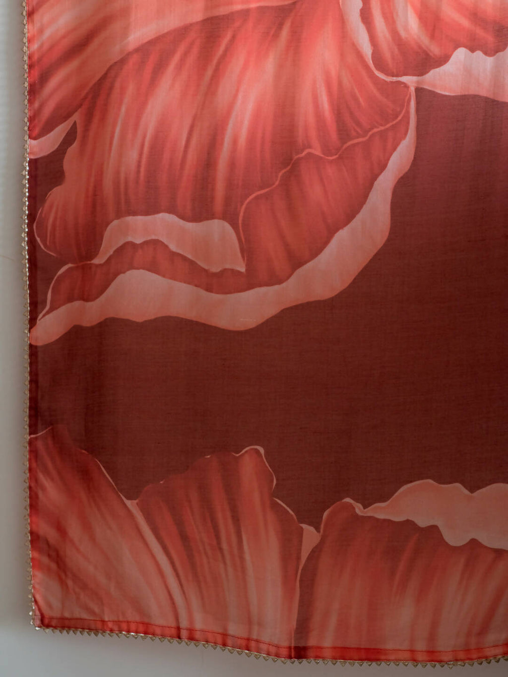 Suta Maroon Floral Pure Cotton Saree | Grocsy