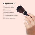Gleva Multipurpose Professional Powder & Blush Cheek Brush - Black Brush | Grocsy