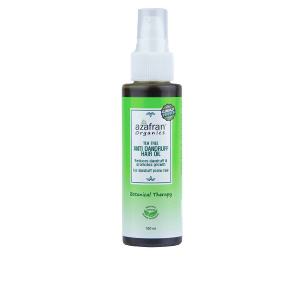 Azafran Organics Tea Tree Anti Dandruff Hair Oil | Grocsy