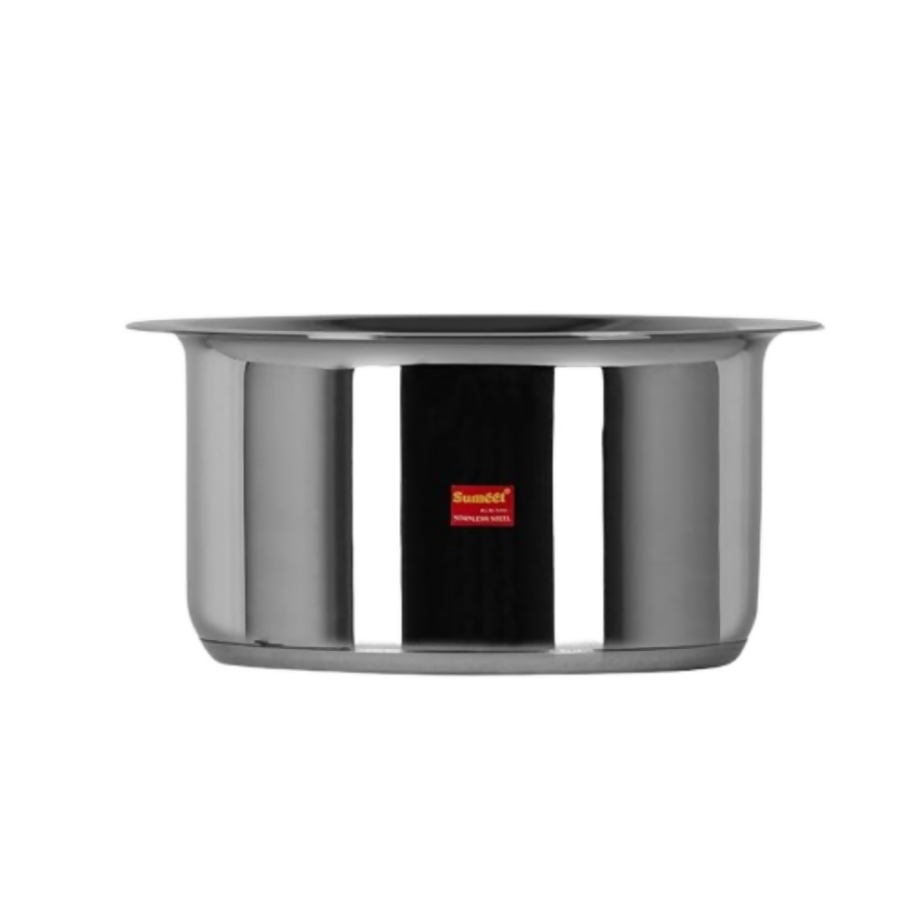 Sumeet Stainless Steel Induction Bottom Induction & Gas Stove Friendly Container/Tope/Cookware with Lid Size | Grocsy