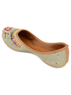 Desi Colour Women Indian Ethnic Footwear-Grey MultiColour | Grocsy