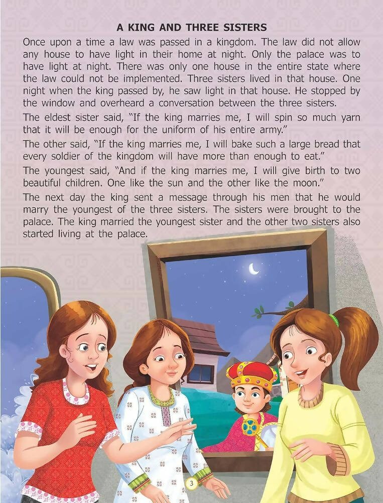 Dreamland The King and Three Sisters - Around the World Stories for Children Age 4 - 7 Years | Grocsy